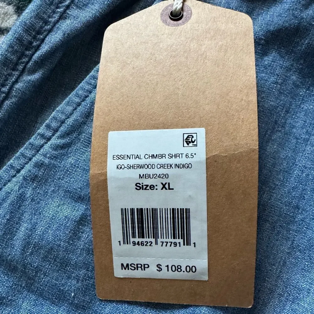 Faherty essential chambray shorts 6.5 rise NWT